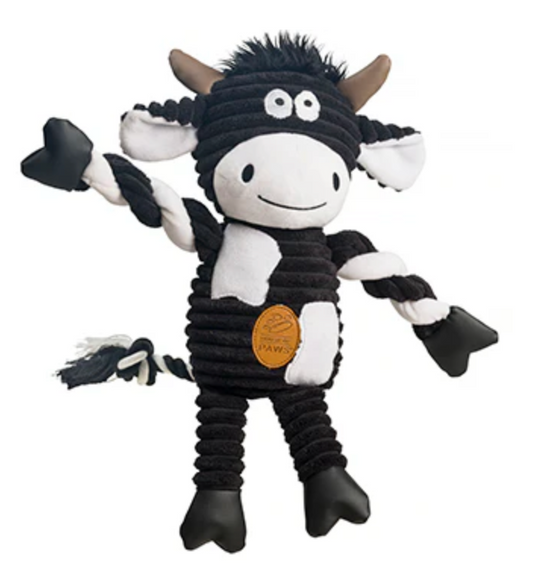 Cow jumbo cord dog toy