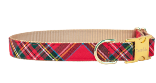 Scottish tartan bow tie  dog collar
