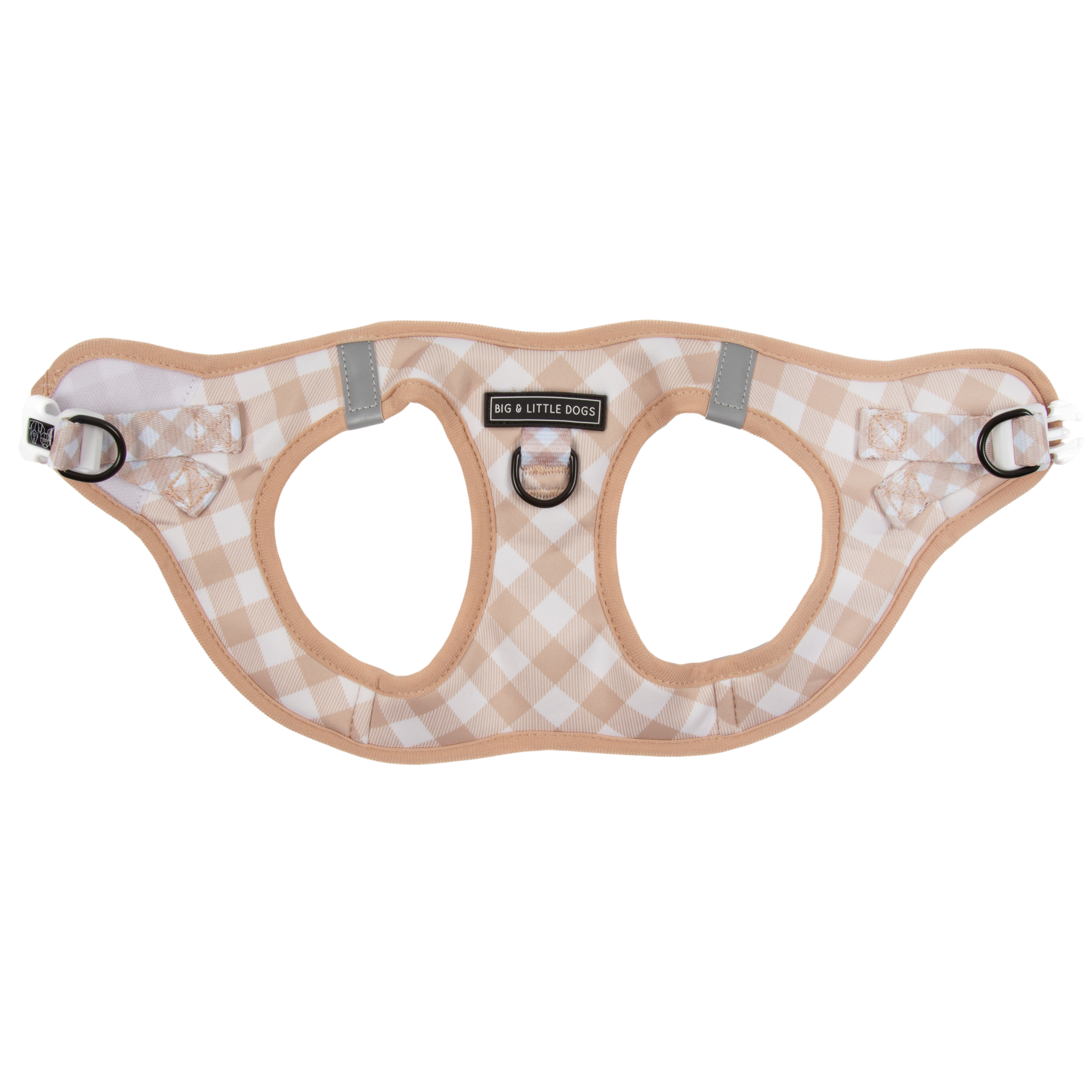 STEP-IN DOG HARNESS: Latte Gingham