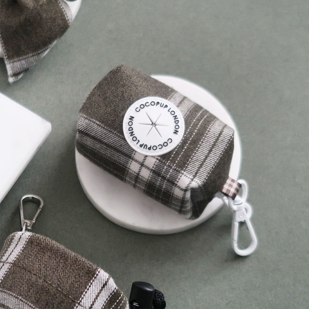 Cocopup Olive check poo bag holder