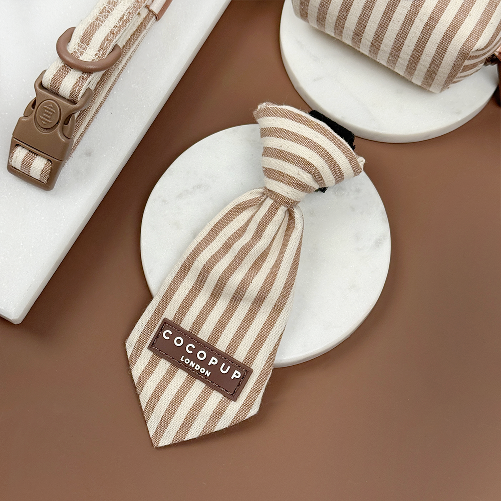London Linen Stripes Dog Tie