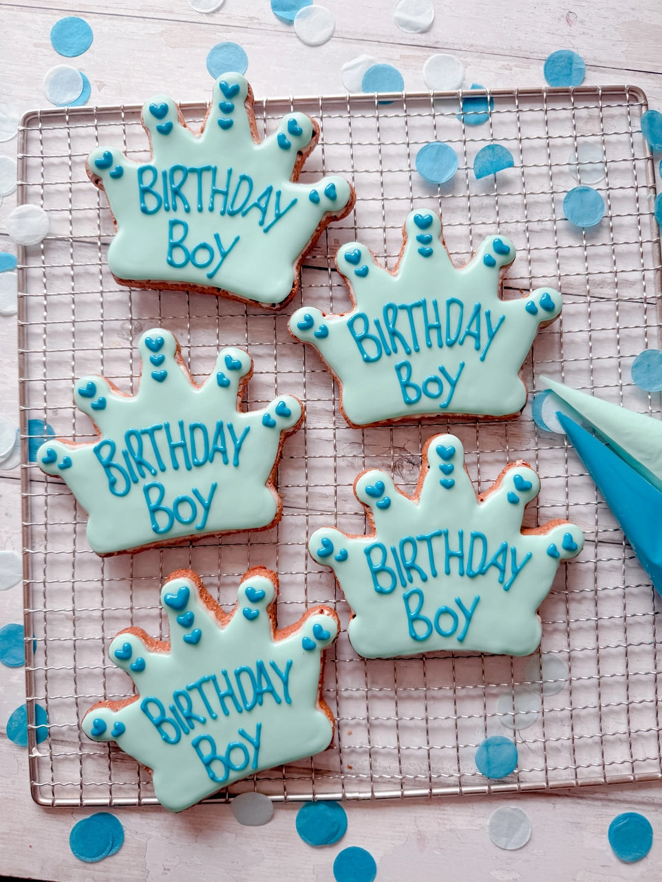 Birthday Crown Dog Cookie