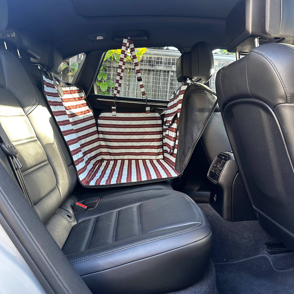 Sunday Stripes: Deluxe Hard Base Hammock Car Seat Cover