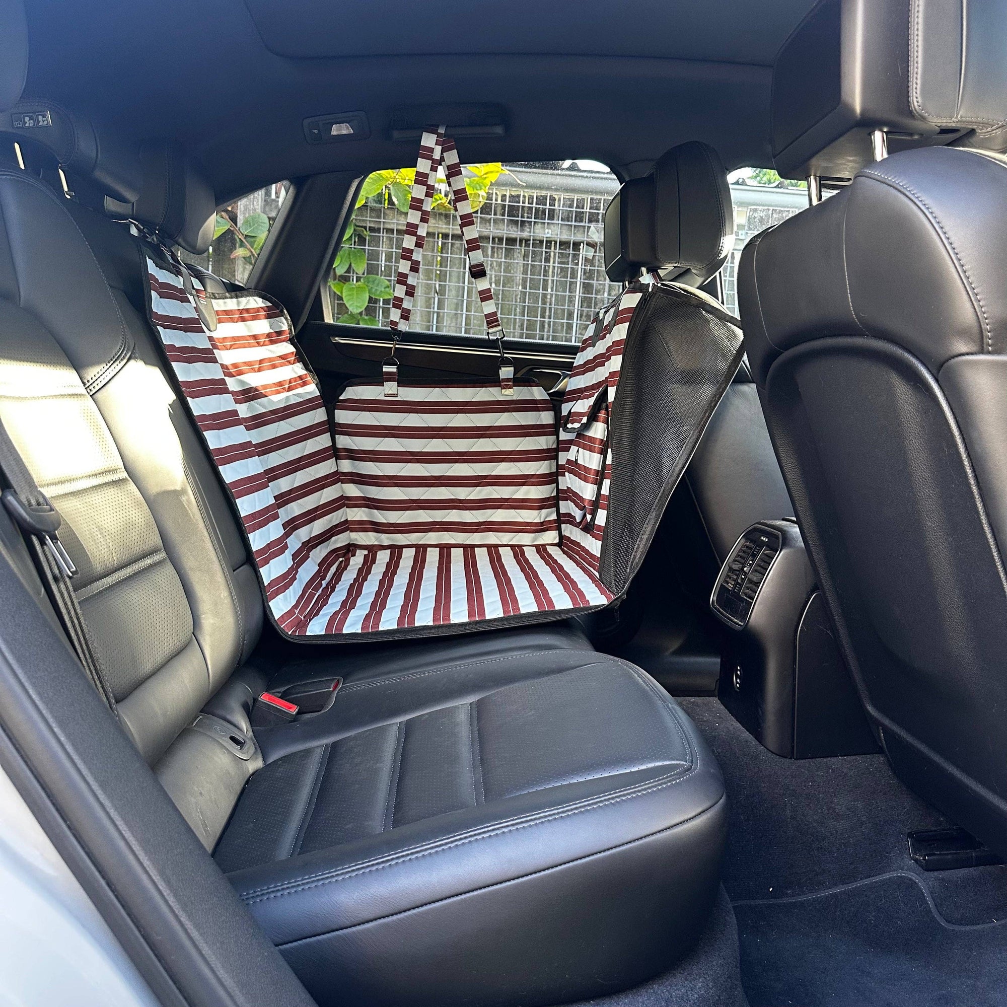 Sunday Stripes: Deluxe Hard Base Hammock Car Seat Cover