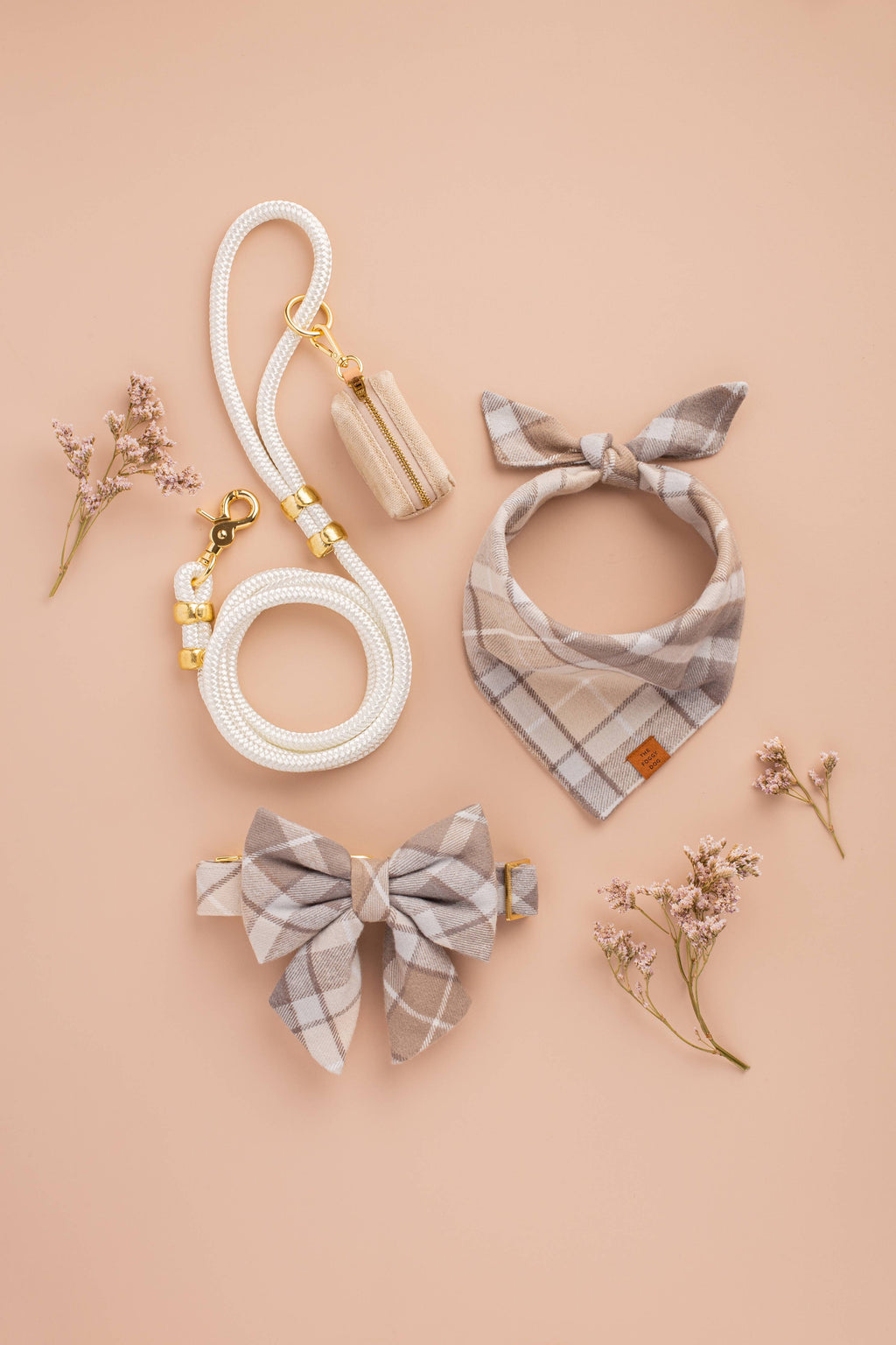 Andover Plaid Flannel Lady Dog Bow