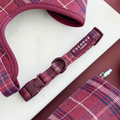 Mulberry Plaid Dog Collar