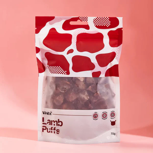 Lamb puffs dog treats