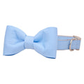 Cornflower bow tie dog collar