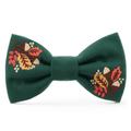 Fall Foliage Embroidered Dog Bow Tie