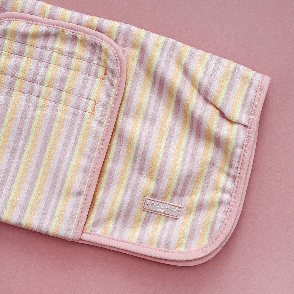 Pastel Stripes Drying Dog Robe