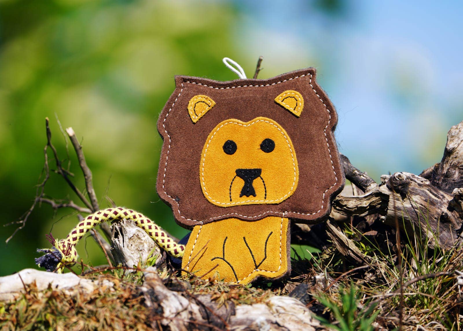 Howard the Lion shaped Tough Eco Dog Toy