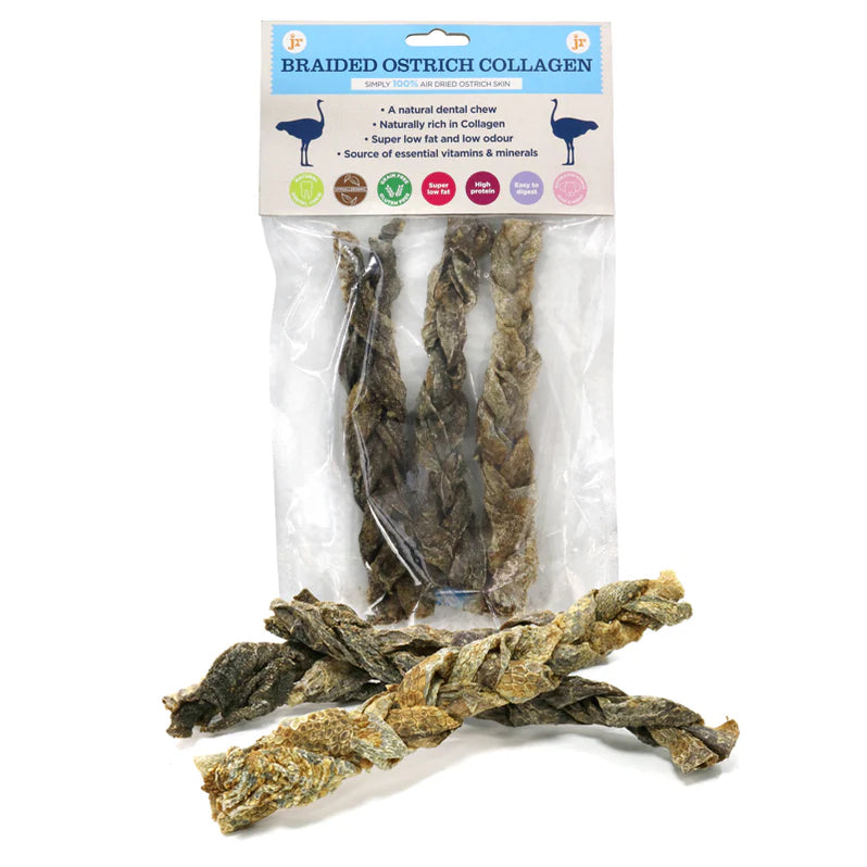 Braided ostrich skin collagen pack