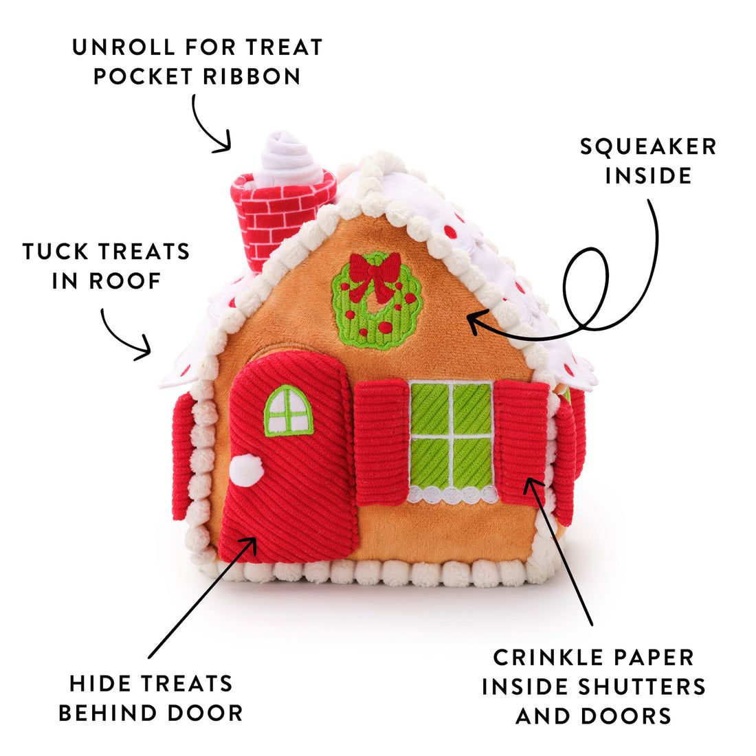 Gingerbread House Snuffle Toy