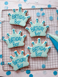 Birthday Crown Dog Cookie