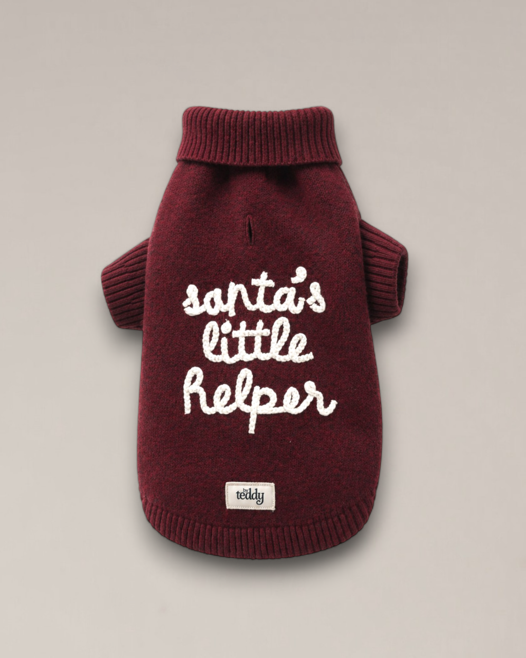 Santa's Little Helper | Roll Neck Knit Dog Jumper