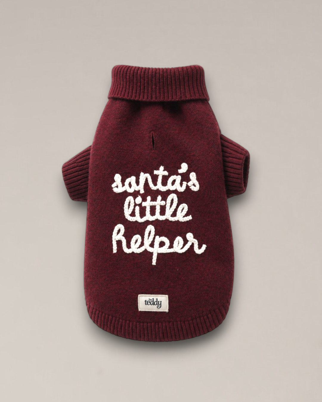 Santa's Little Helper | Roll Neck Knit Dog Jumper