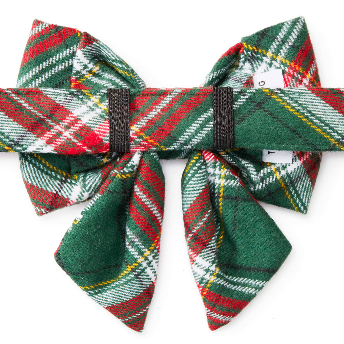 Holly Jolly Flannel Holiday Lady Dog Bow