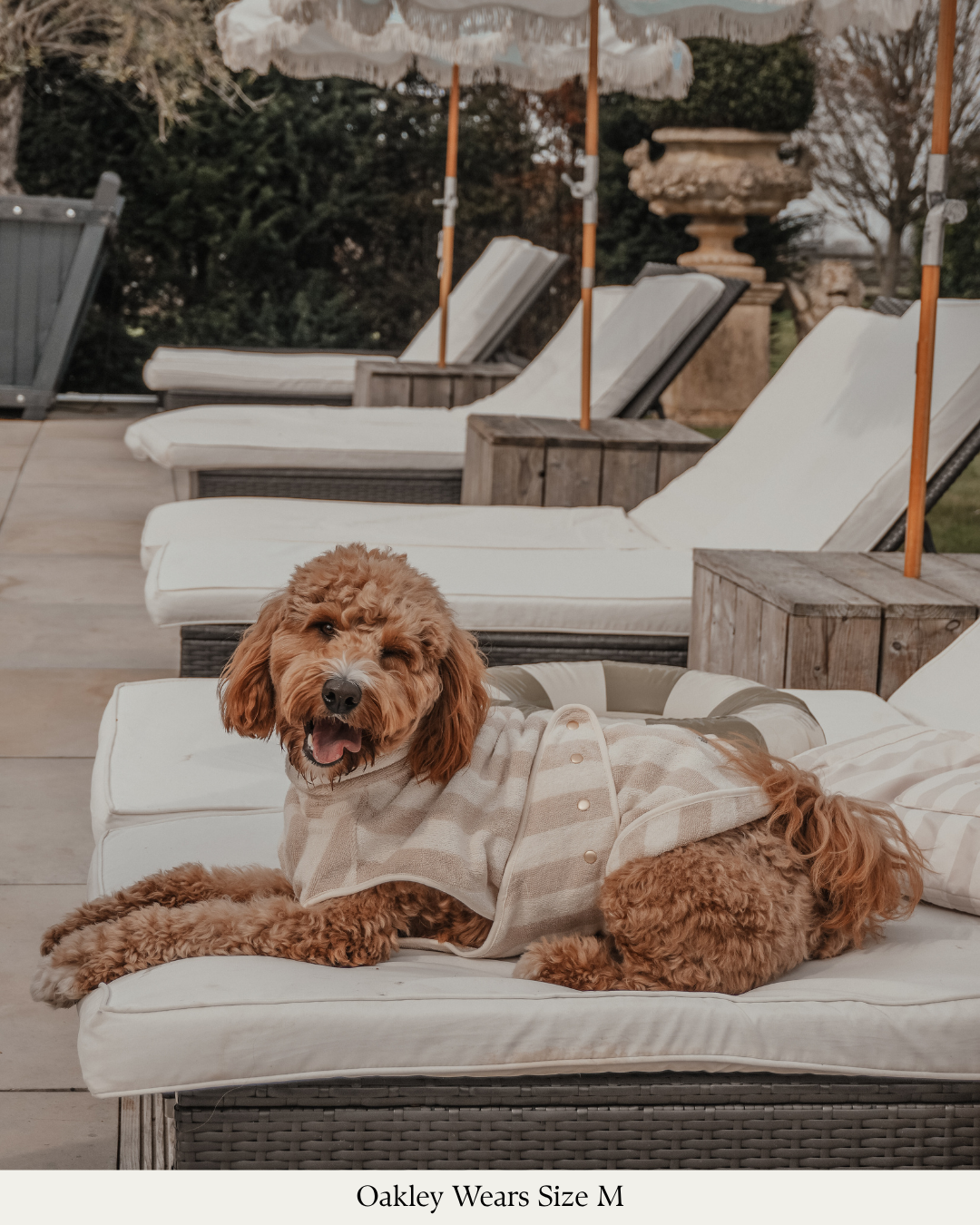 Hazelnut Stripe | The Cosy Cloak Drying Robe