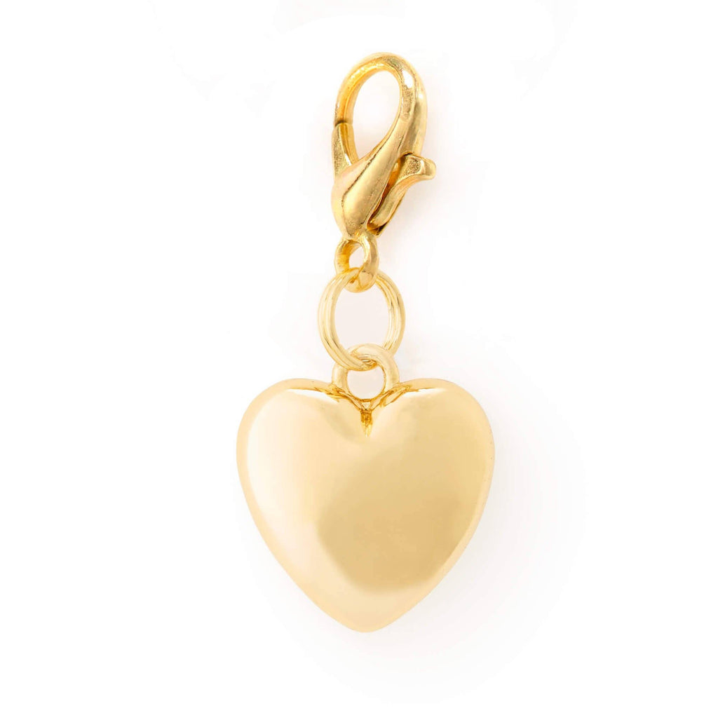 Heart of Gold Dog Collar Charm