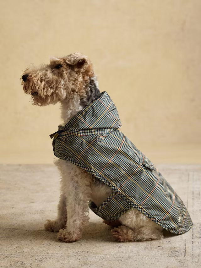 Joules Henson Check Packaway dog rain Jacket