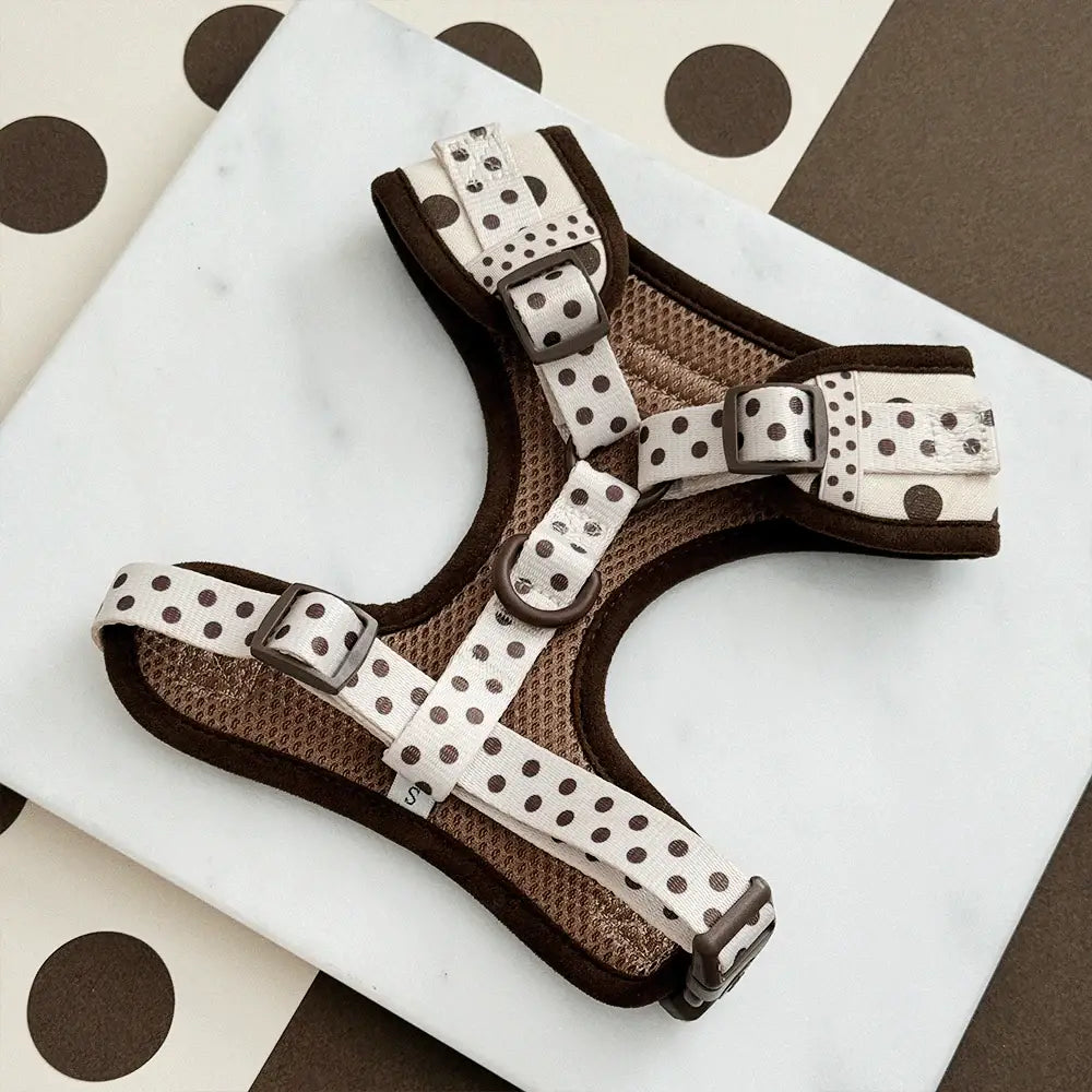 Tiramisu Polka Dot Adjustable Neck HARNESS