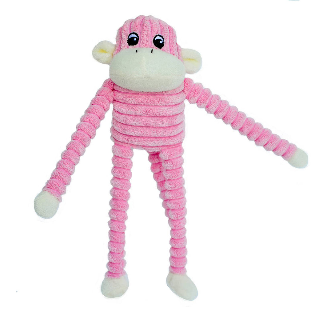 Spencer Crinkle Monkey - Pink - Small - Dog Toy