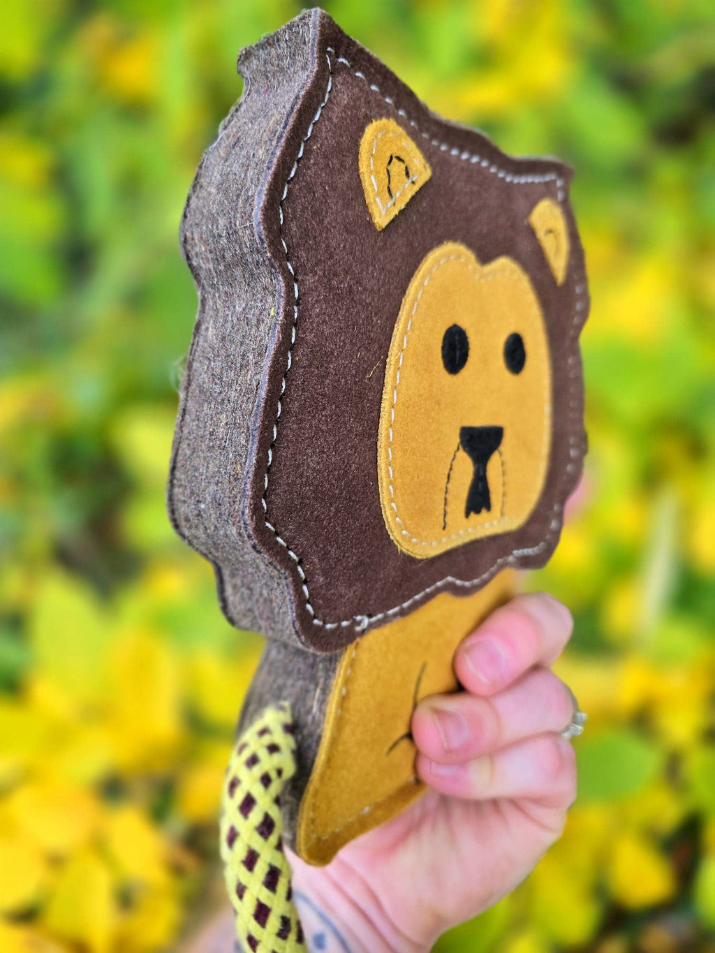 Howard the Lion shaped Tough Eco Dog Toy