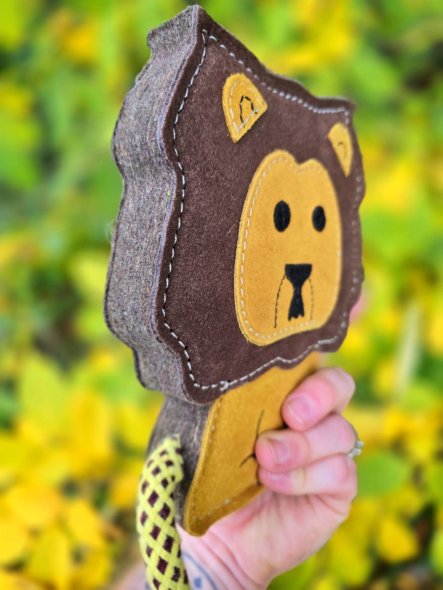 Howard the Lion shaped Tough Eco Dog Toy