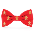 Gingerbread Man Embroidered Dog Bow Tie