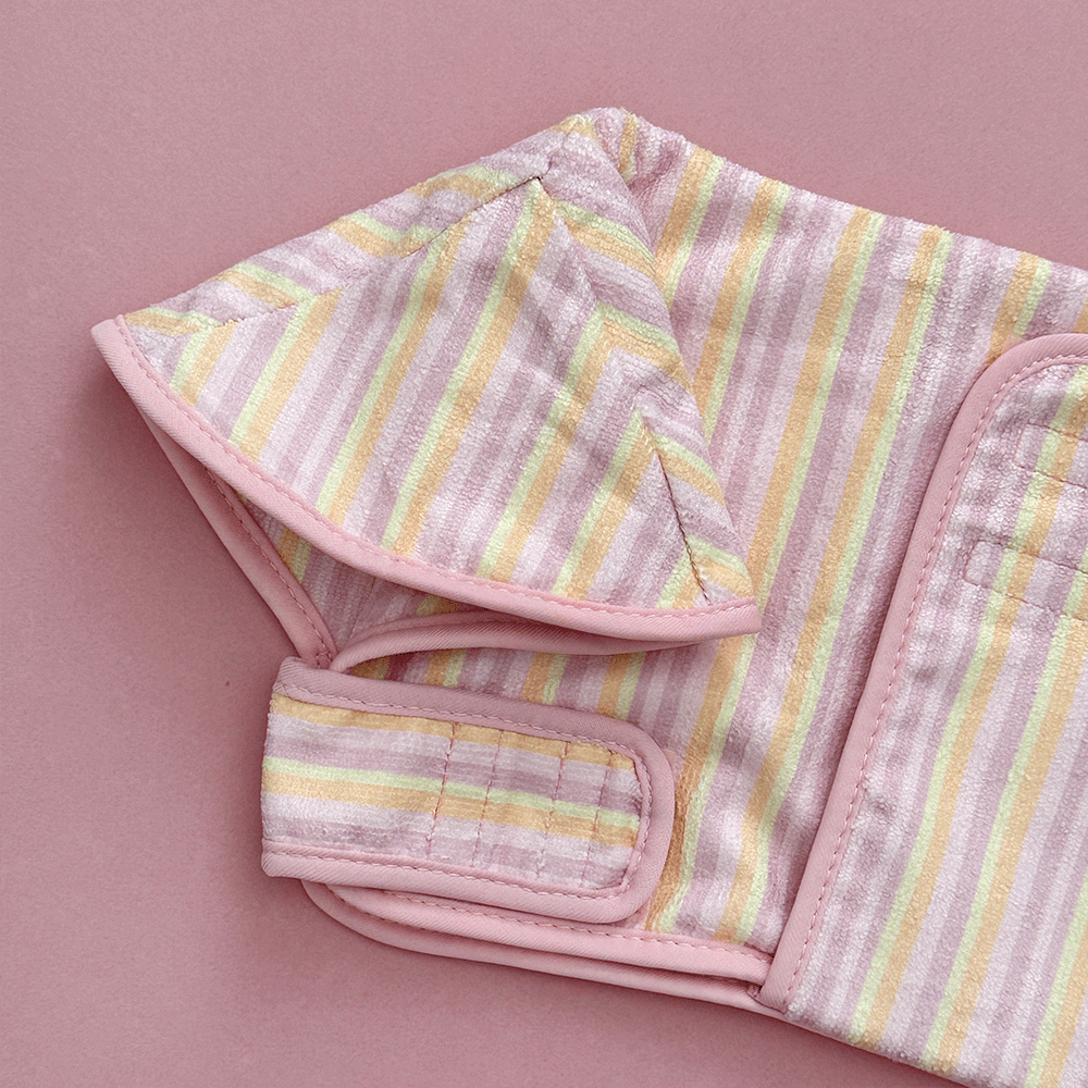 Pastel Stripes Drying Dog Robe