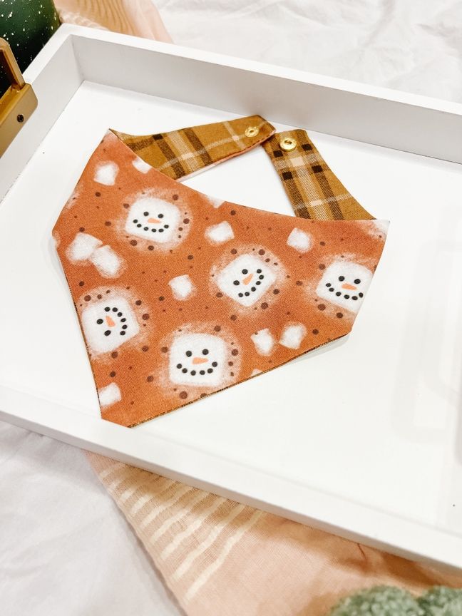 Hot chocolate Snowman bandana