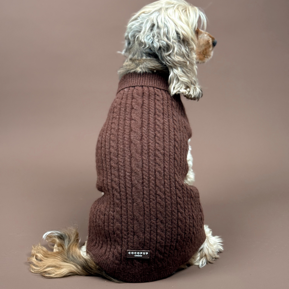 Cable Knit Jumper - Hot Coco