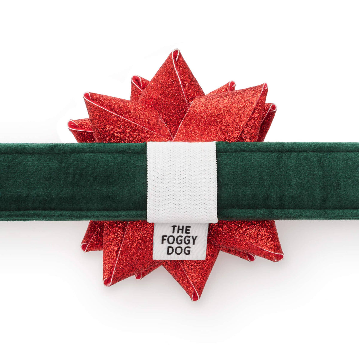 Red Gift Bow Dog Collar Attachment
