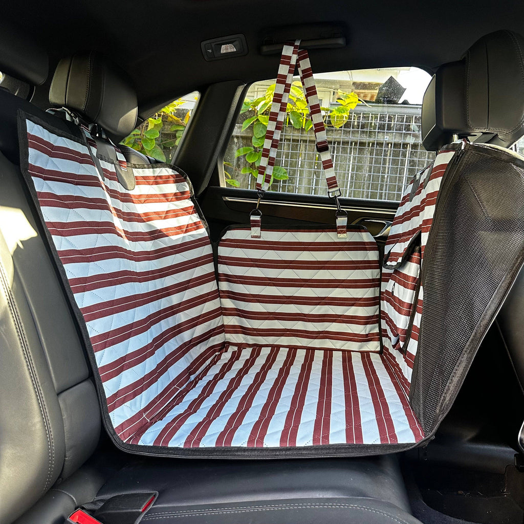 Sunday Stripes: Deluxe Hard Base Hammock Car Seat Cover