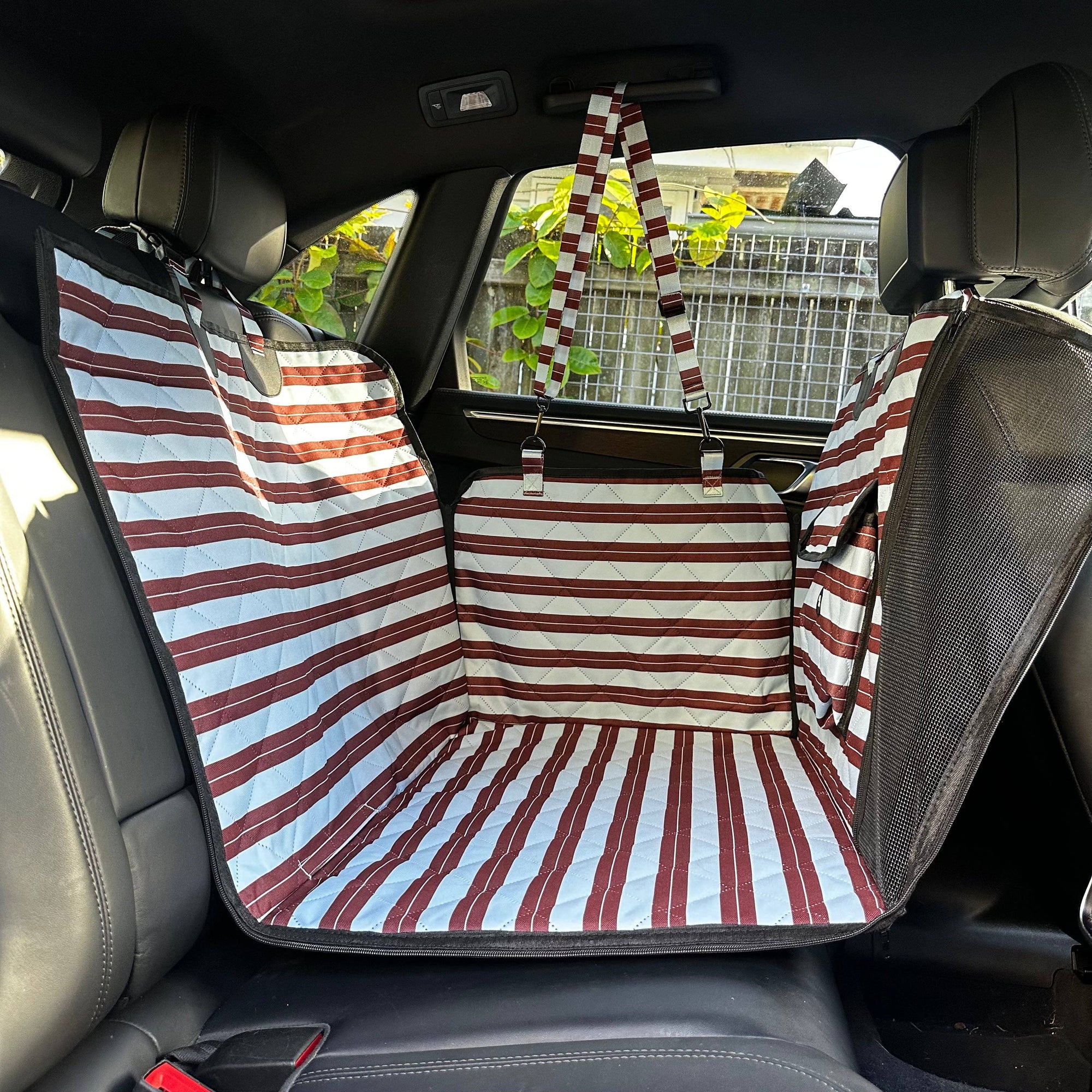 Sunday Stripes: Deluxe Hard Base Hammock Car Seat Cover