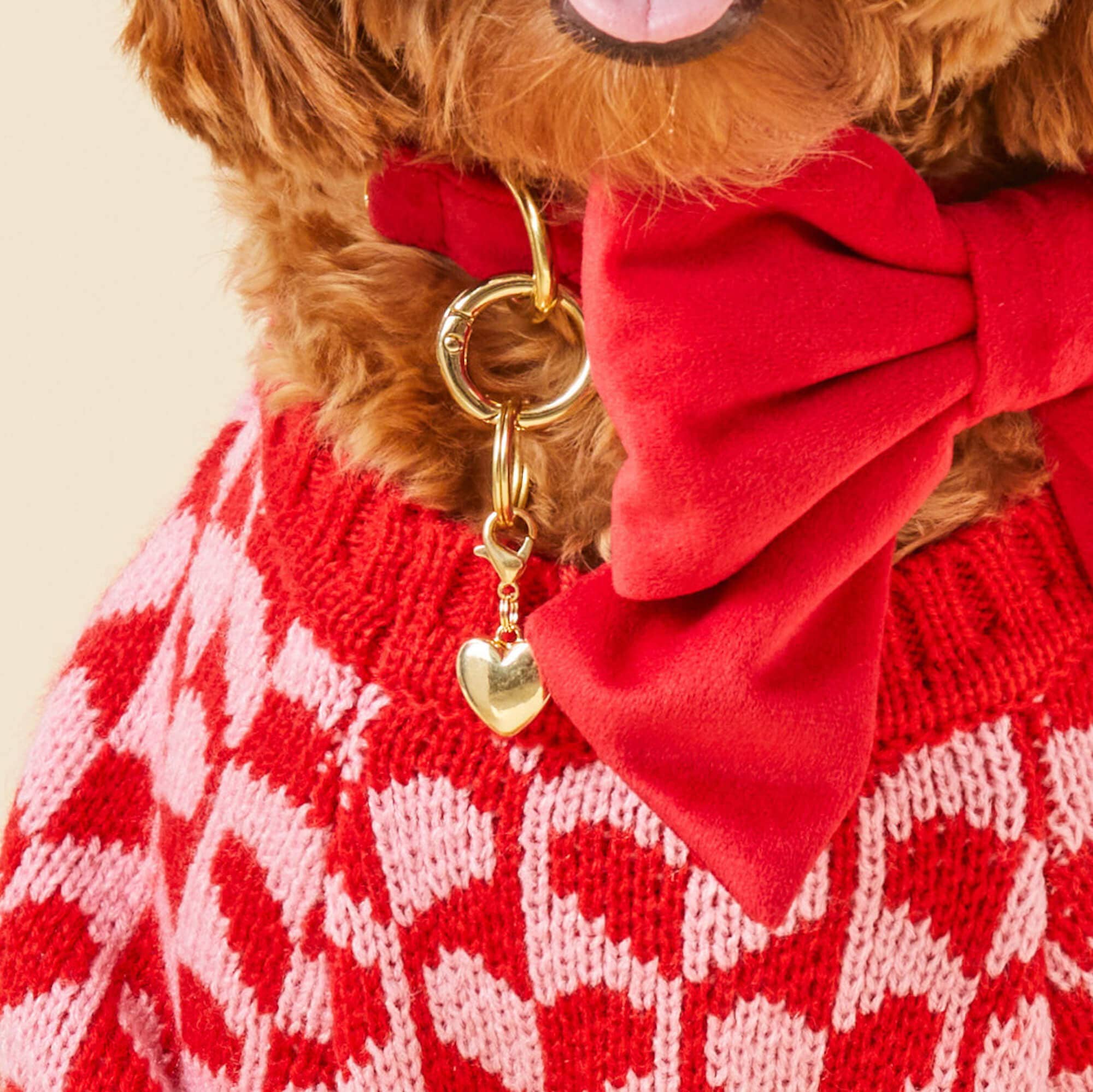 Heart of Gold Dog Collar Charm