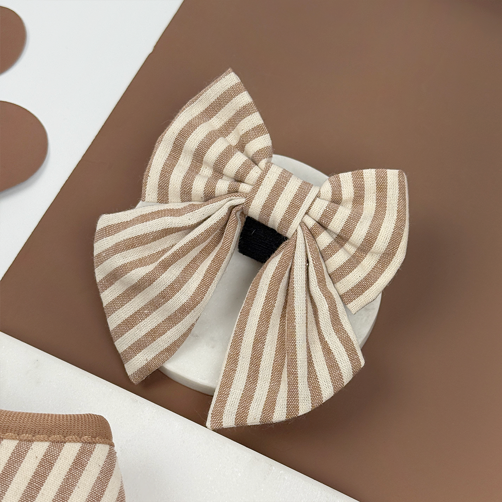 London Linen Stripes Sailor Bow Tie