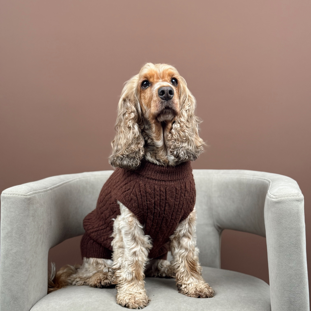 Cable Knit Jumper - Hot Coco