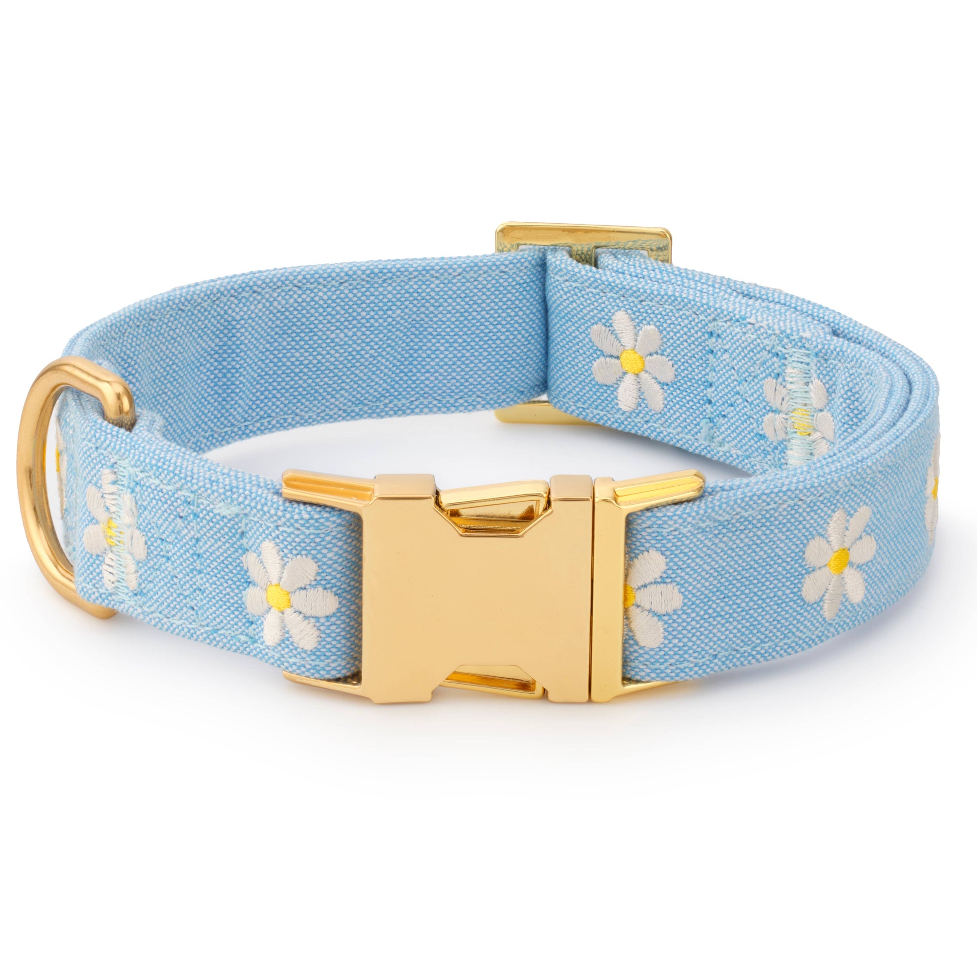 Daisy Embroidered Dog Collar