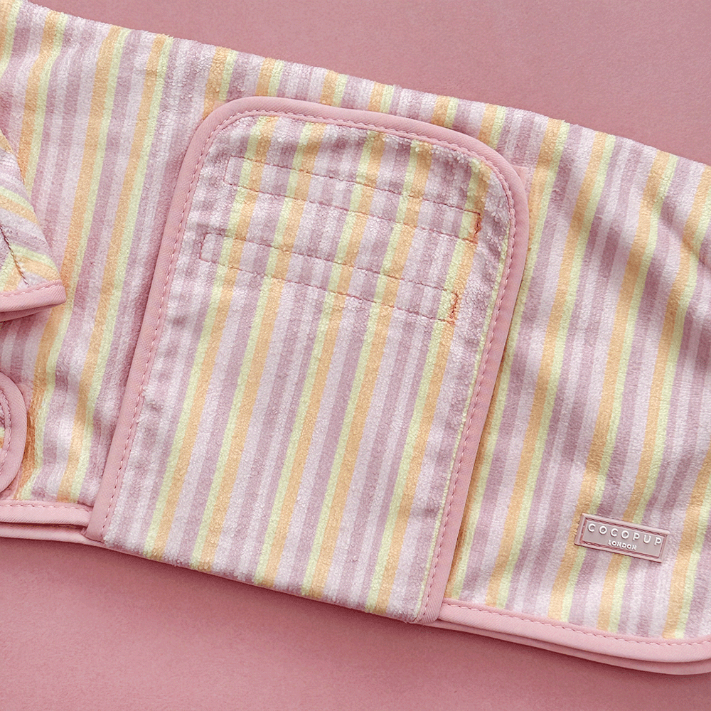 Pastel Stripes Drying Dog Robe