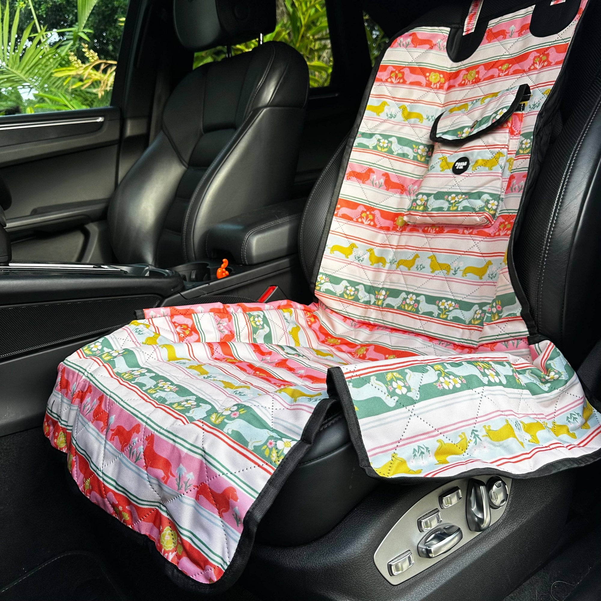 The Blooming Dachshund: Deluxe Single Dog Car Seat Cover