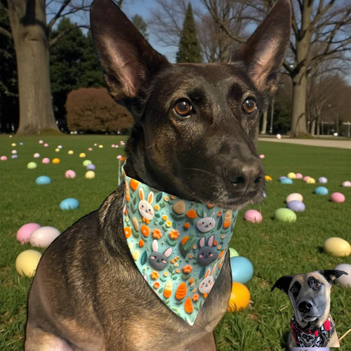 3D Easter Felt Bunnies Spring Pet Bandanas - Dog Cat