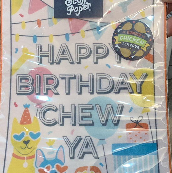 Load image into Gallery viewer, Edible Happy Birthday Chew Ya Card (Chicken)
