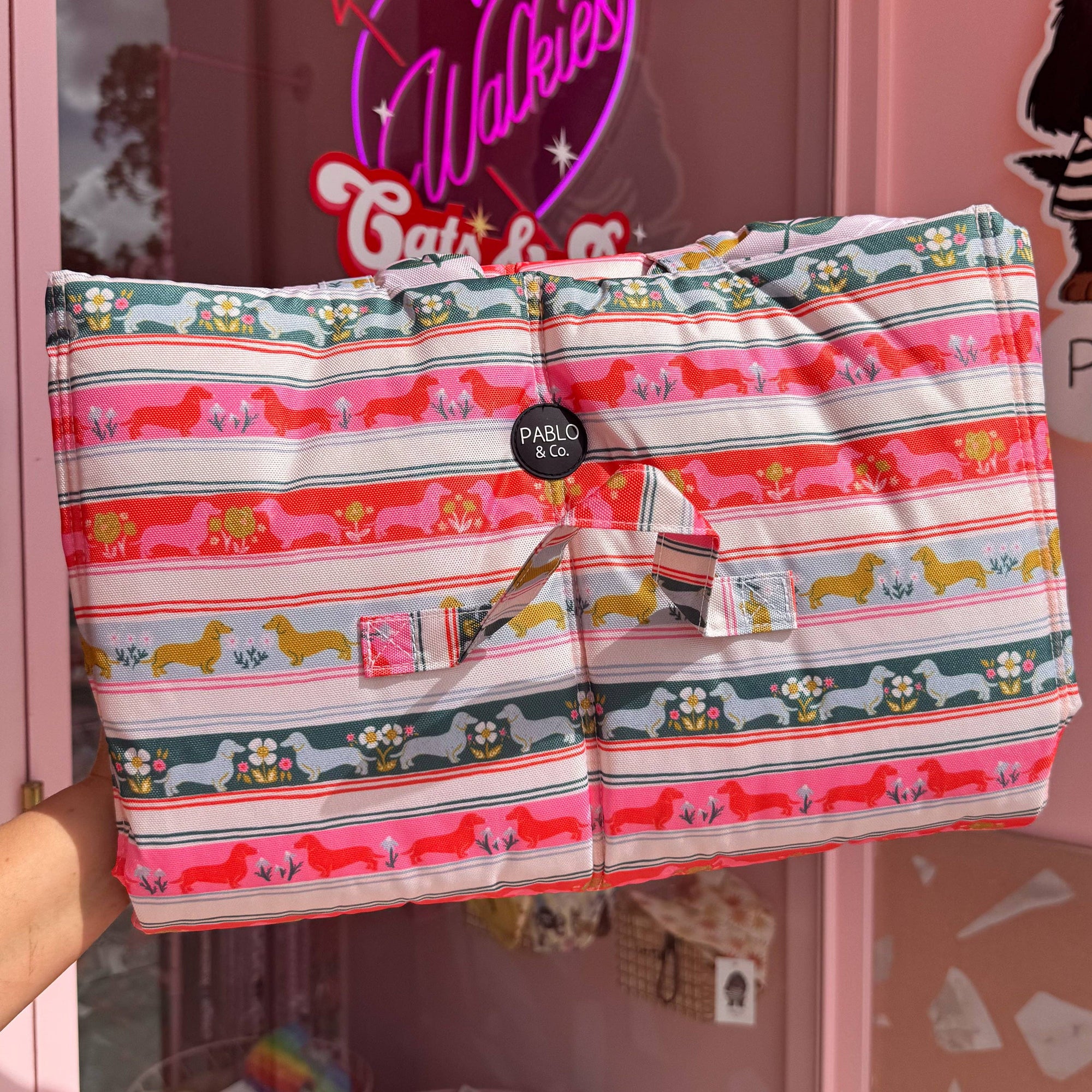 Deluxe Travel Mat: The Blooming Dachshund