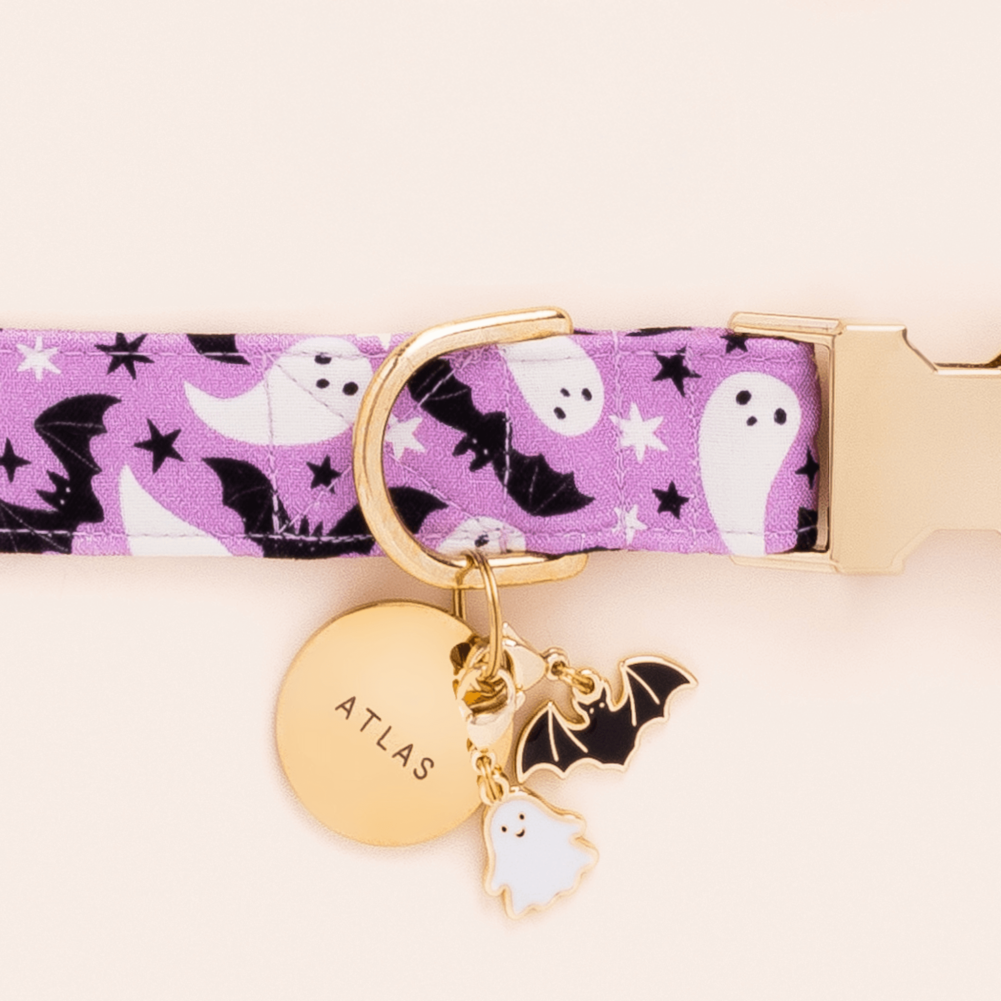 Glow-in-the-Dark Ghost Dog Collar Charm
