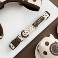 Tiramisu Polka Dot dog collar