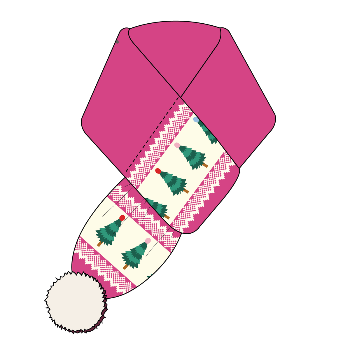Merry and Bright Fair Isle Knit Dog Scarf