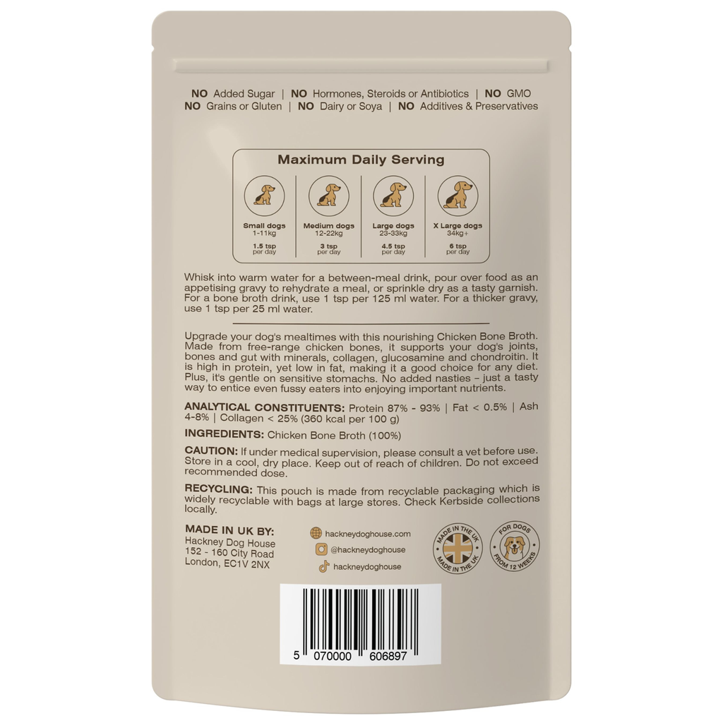 Chicken Bone Broth for Dogs | Dog Gravy Food Topper