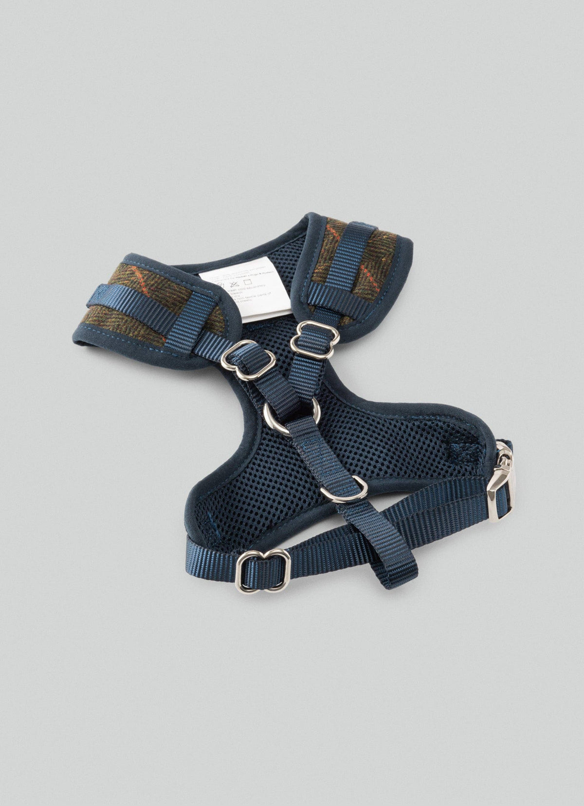 Hackett x Hugo Hudson Dark Green Checked Tweed Dog Harness