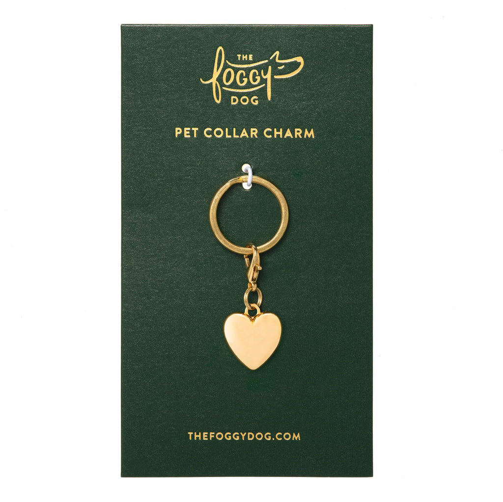 Heart of Gold Dog Collar Charm